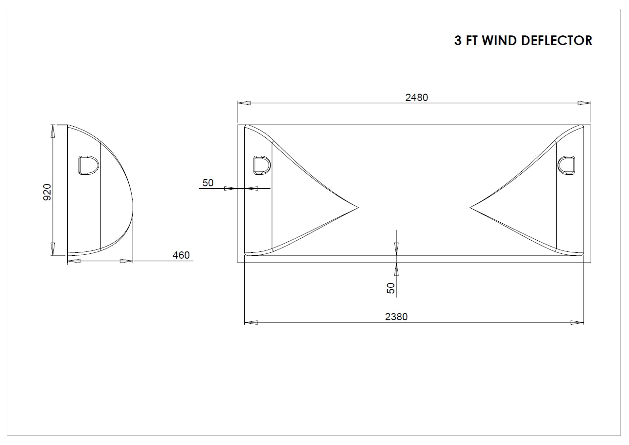 3 FT Wind Deflector