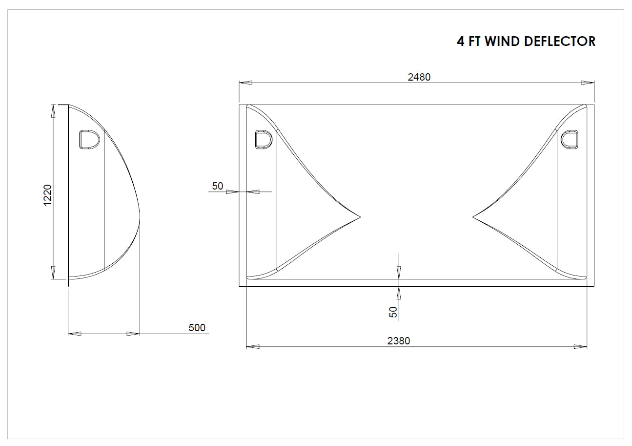 4 FT Wind Deflector