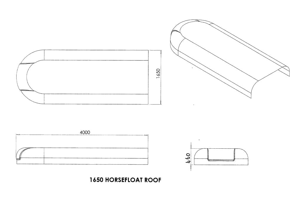 1650mm Straight Load Roof - Horse Floats